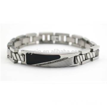 Diamond Enamel Metal Tag Bracelet For Men